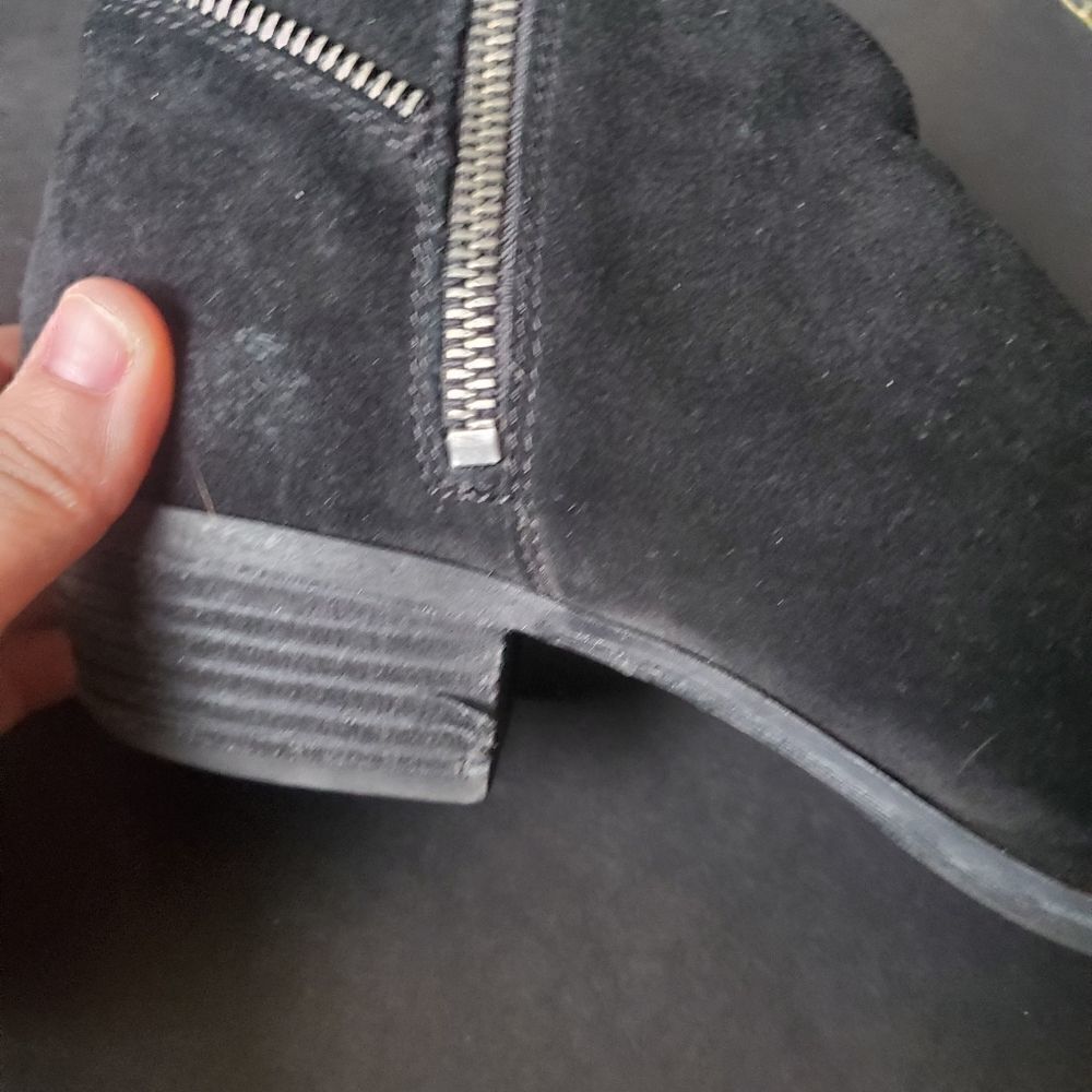 Lucky Brand Black Suede Ankle Booties - Picture 10 of 12